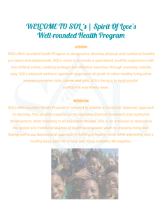 Spirit Of Love (SOL) Well-rounded YOUTH Health Program