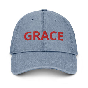PRAYER CITY "GRACE" KINGDOM Embroidered Denim Hat $35