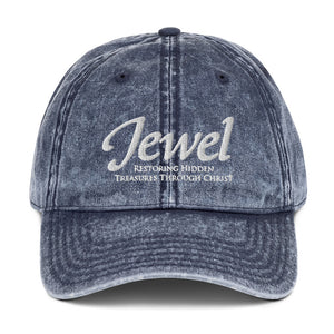 Embroidered JEWEL Cotton Purity Cap $30